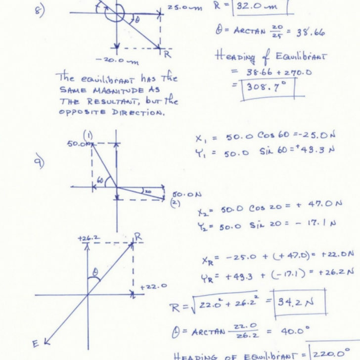 Vector Addition Worksheet Answers — db-excel.com