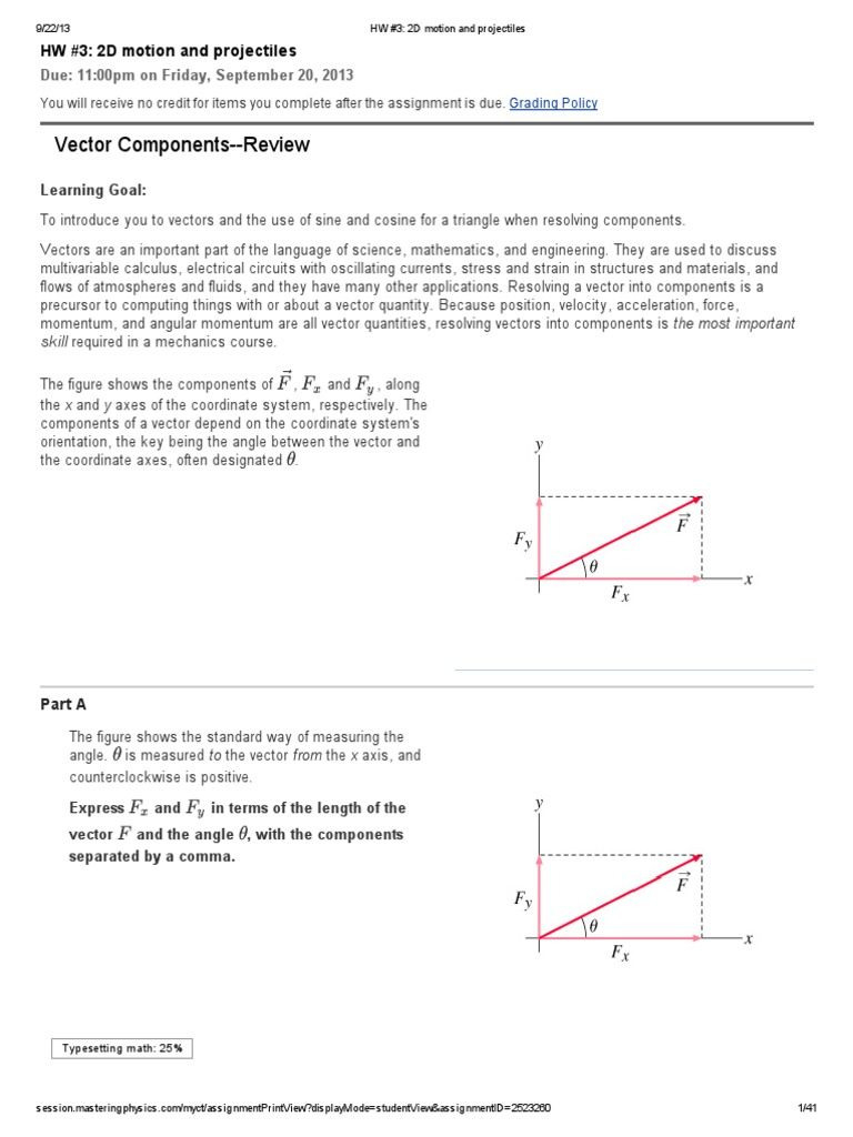Vectors And Projectiles Worksheet Answers