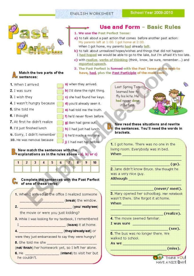 Verb Tenses  Basic Rules Use And Form  Practice 2  The