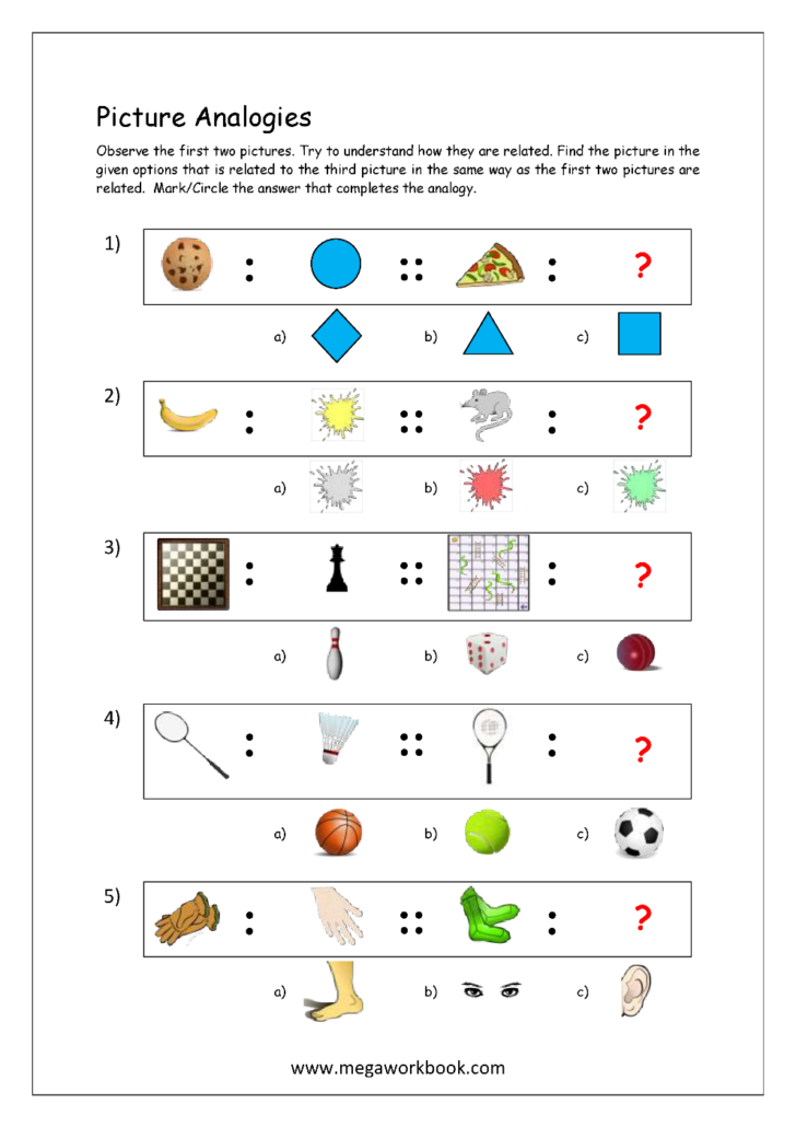 Analogy Worksheets For Middle School