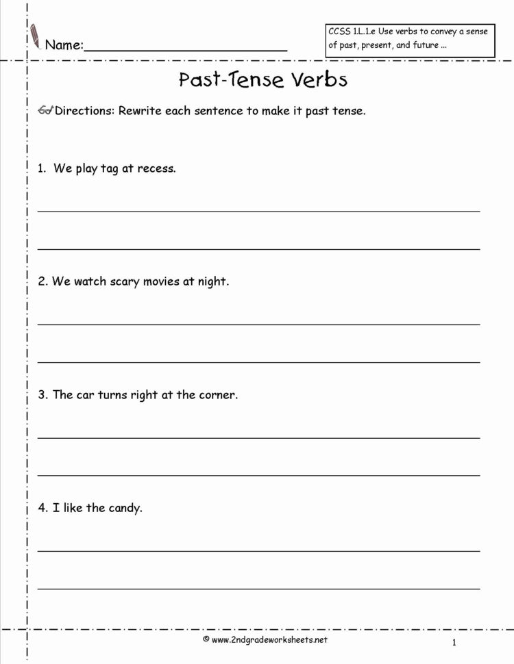 Verbs Worksheet Pdf