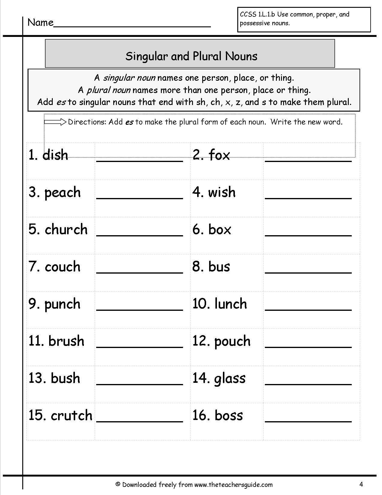 Forms Of Verbs Worksheets
