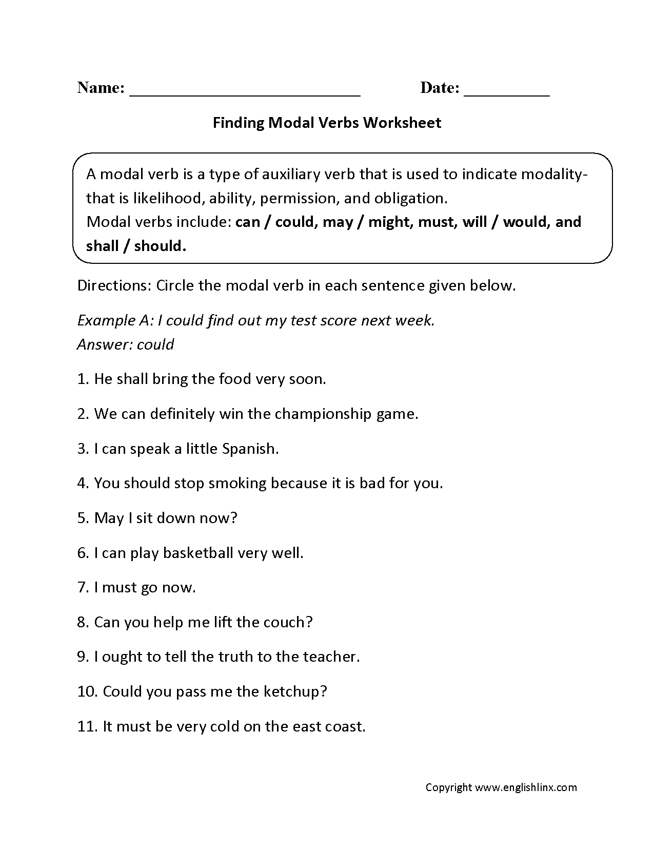 Modal Verbs Ks2 Worksheet Db excel