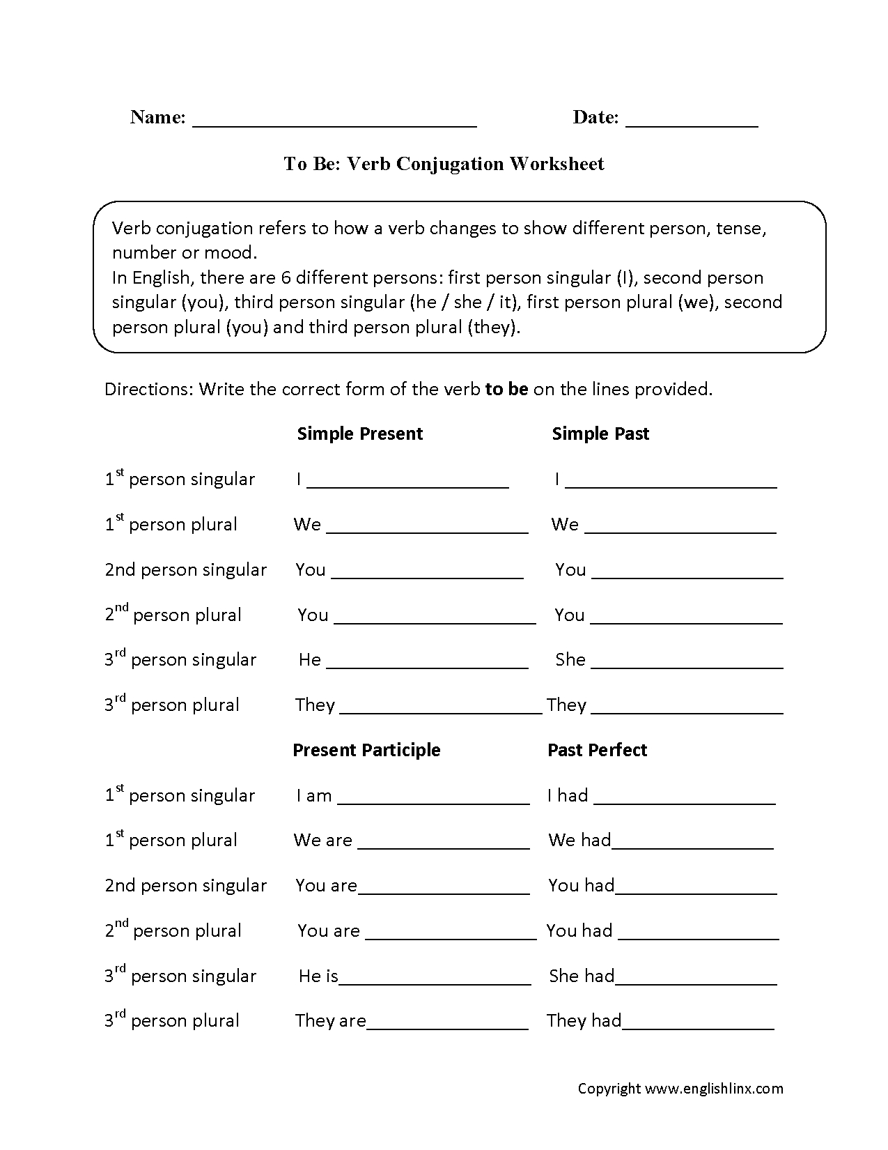 Irregular Verb Conjugation Practice Spanish