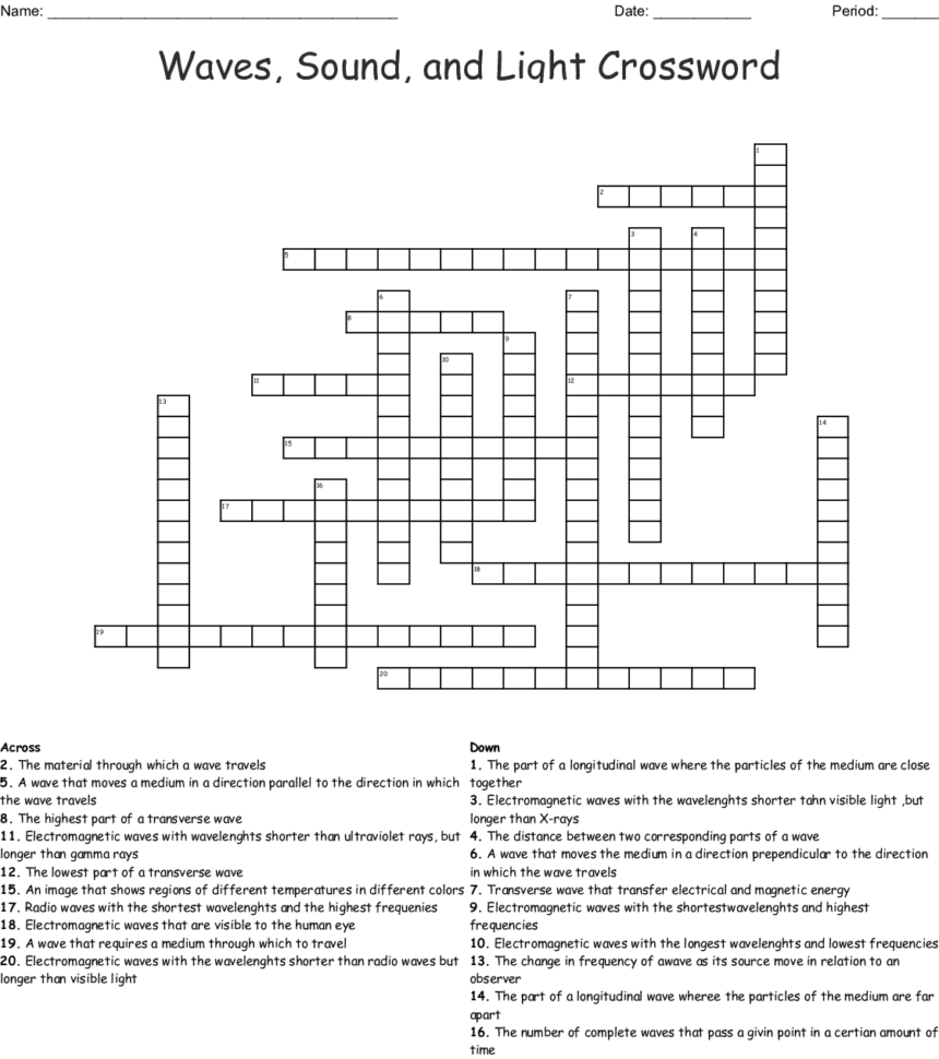 Ves And Sound Crossword  Word