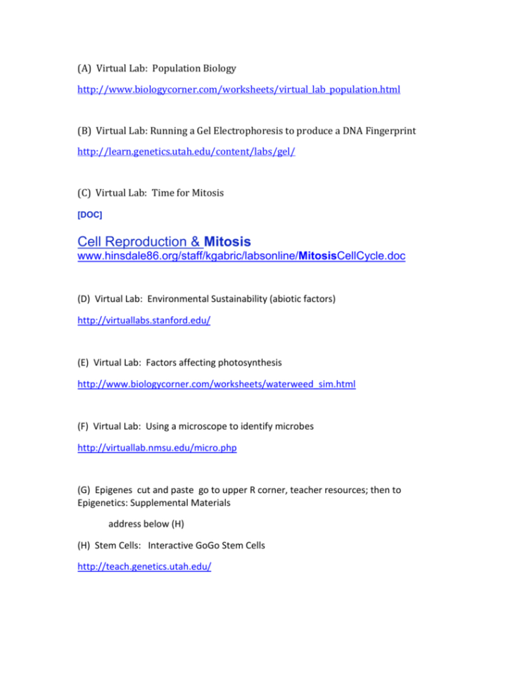 Virtual Labs For Summer 12 01  Secondary Science