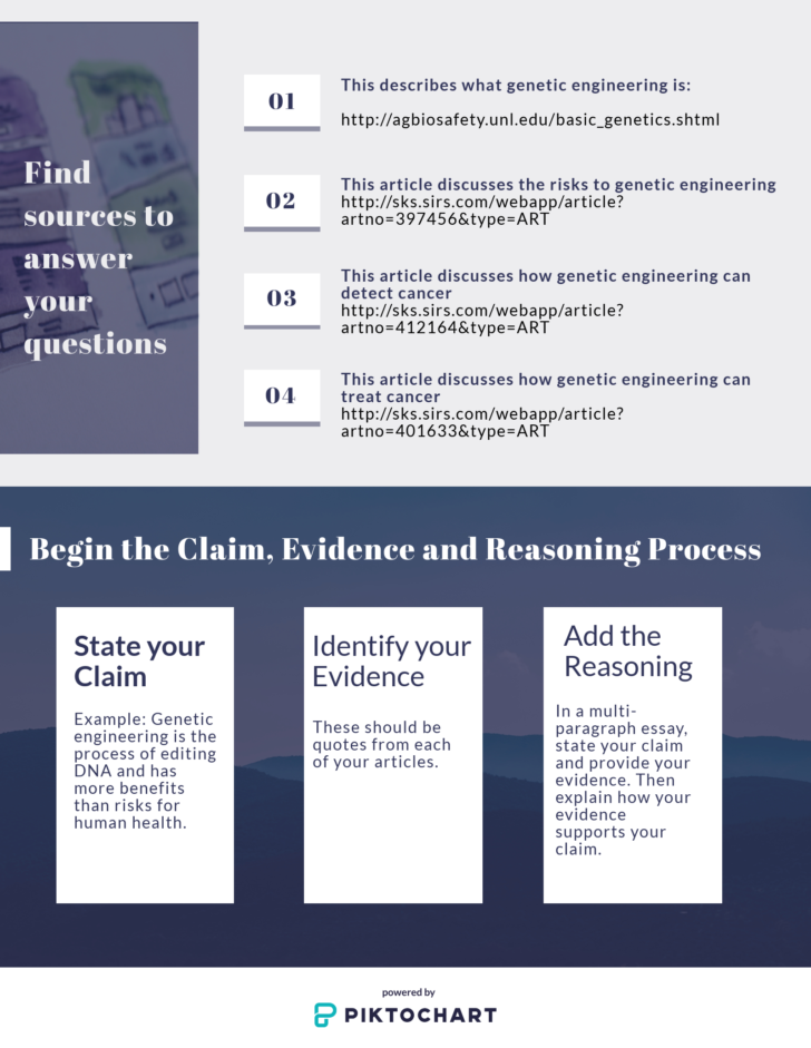 Claim Evidence Reasoning Worksheets