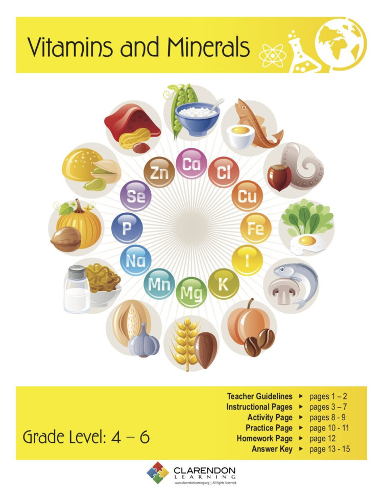 Vitamins And Minerals Lesson Plan  Clarendon Learning