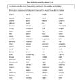 Vocabulary Worksheets  Fry Words Worksheets