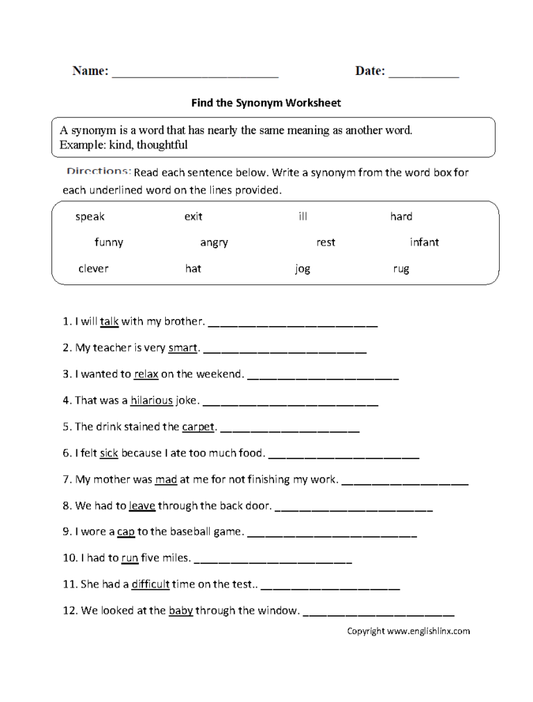 4Th Grade Vocabulary Worksheets — db-excel.com