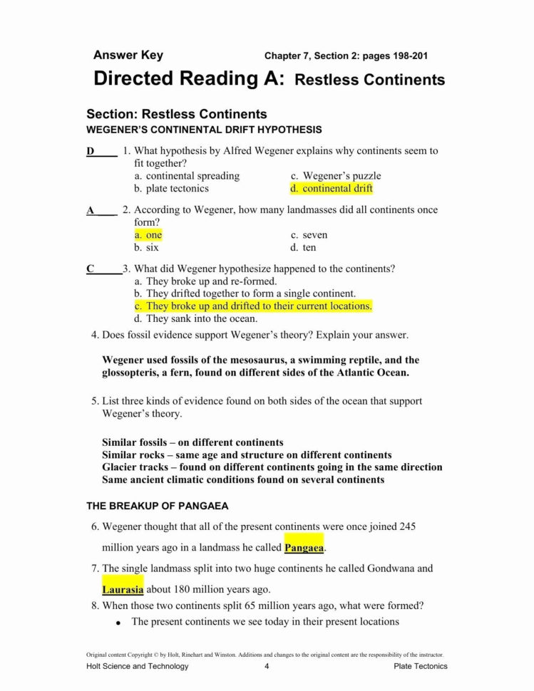 Volcanoes And Plate Tectonics Worksheet   Worksheet
