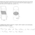 Volume Of A Cylinder Students Are Asked To Derive And Explain A