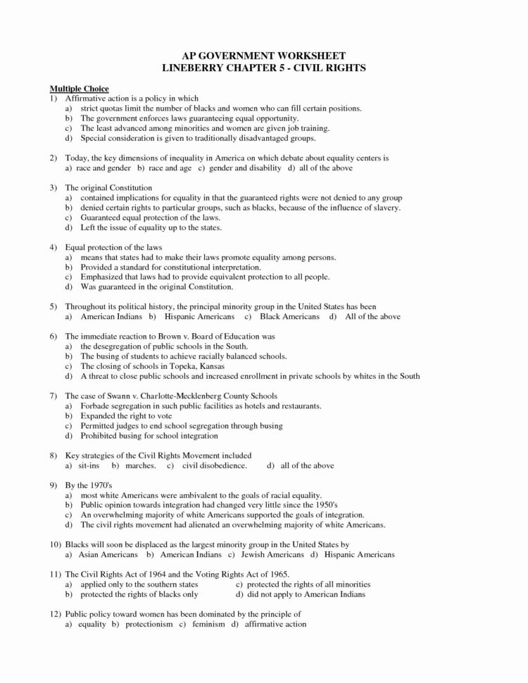 Voting Rights Timeline Worksheet