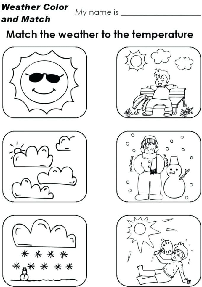 Weather Coloring Sheets For Kindergarten – Dracosheetco