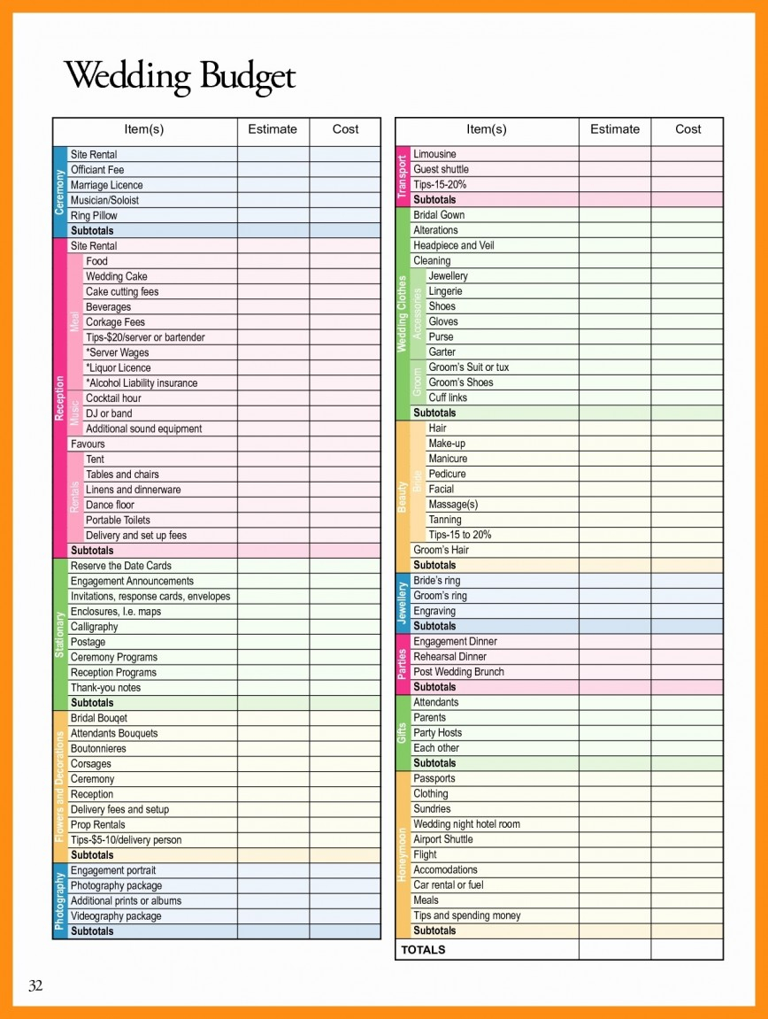 Wedding Checklist Free  Highest Quality Planning Printable