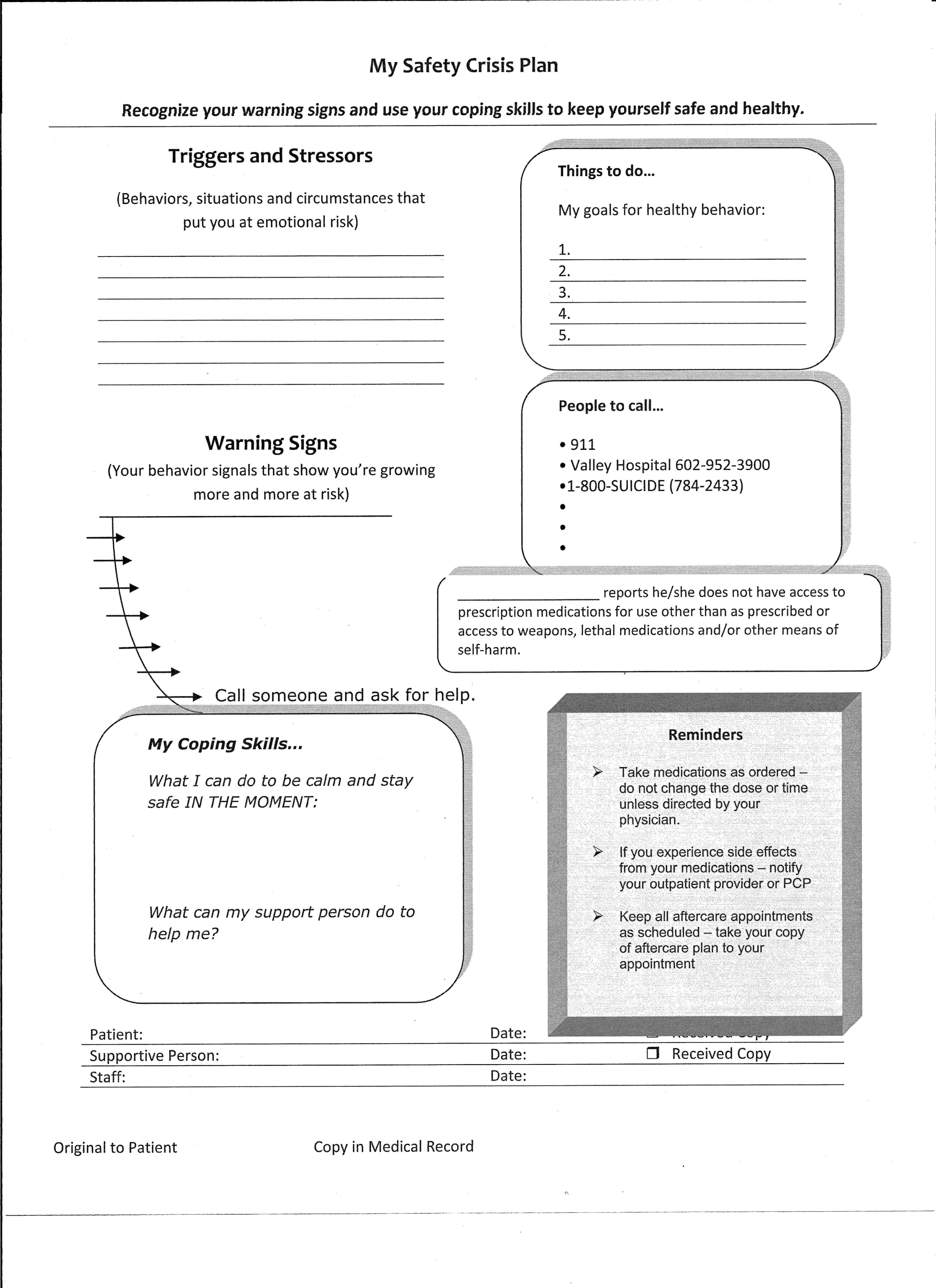 Wedding Planning Workbook Well Known Safety Plan Worksheet