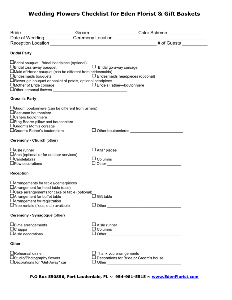 Wedding Venue Spreadsheet Then Wedding Flowers Flower Checklist For