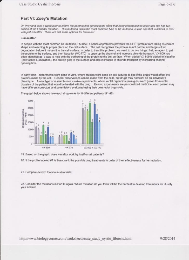 case study cystic fibrosis worksheet answers