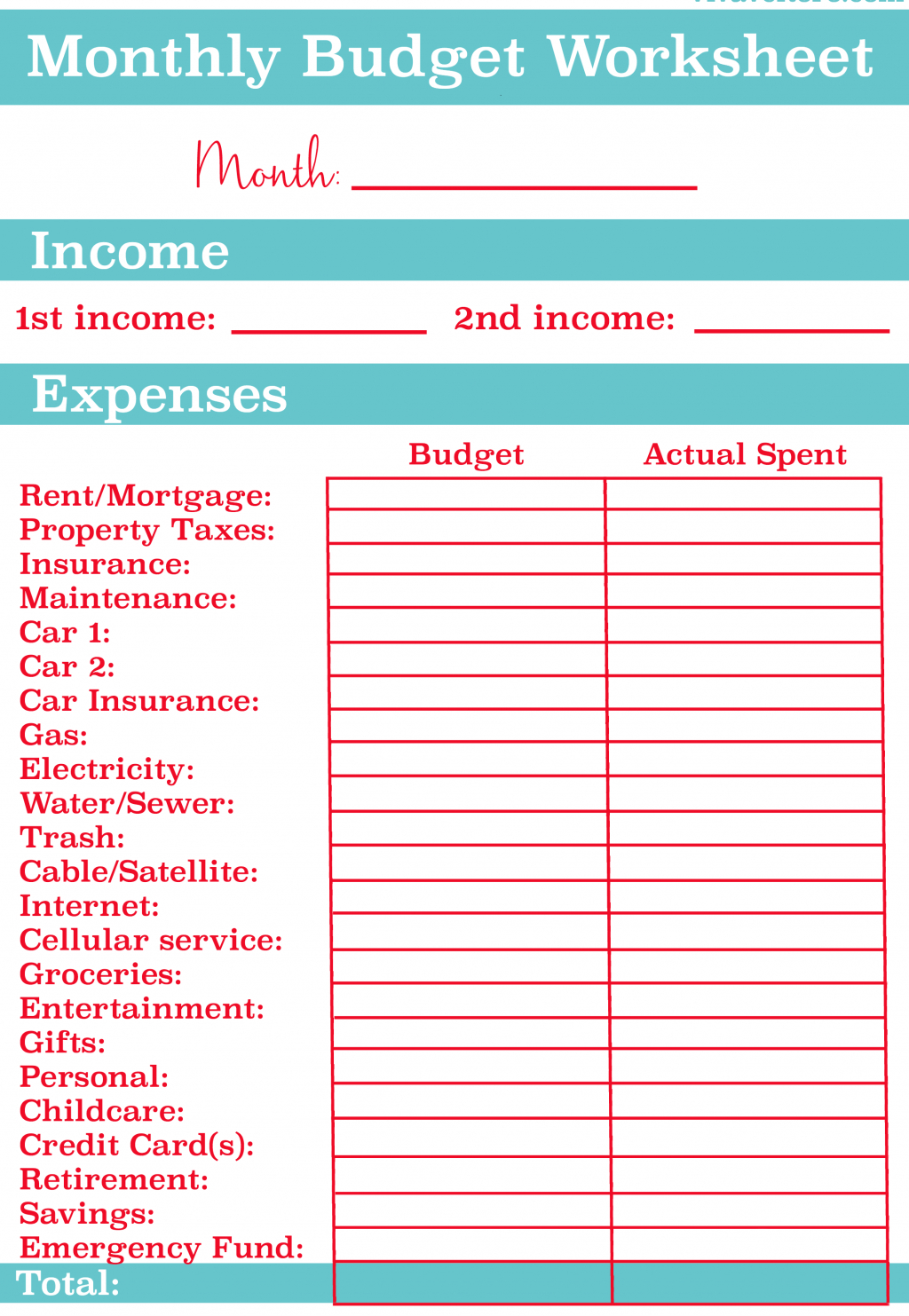 Weekly Budget Spreadsheet Bi Worksheet Pdf Free Download