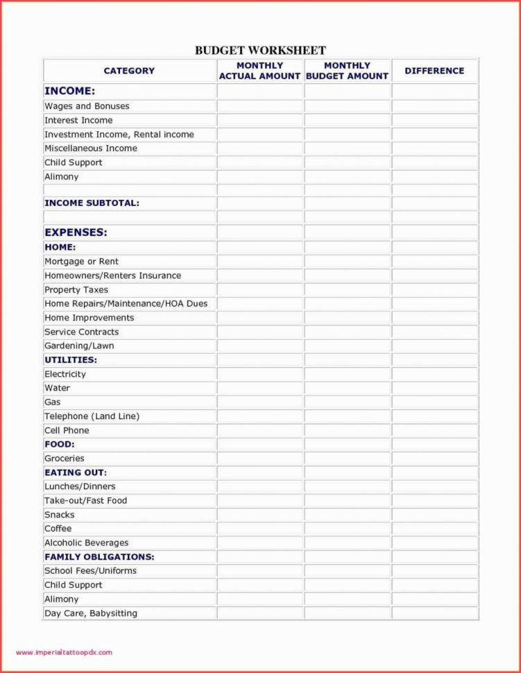 Weekly Budget Spreadsheet Family  Easy Bi Make