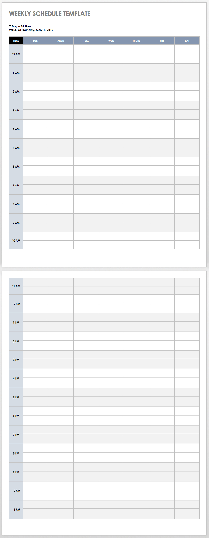 Weekly Time Management Schedule Te Pdf Word