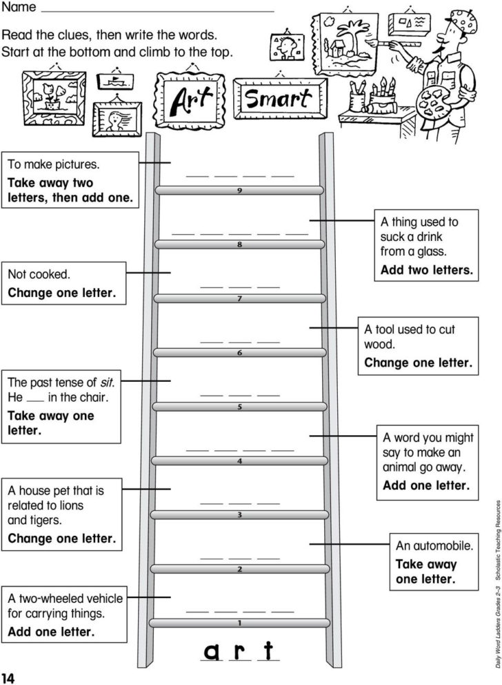 Word Ladder Worksheets For Middle School