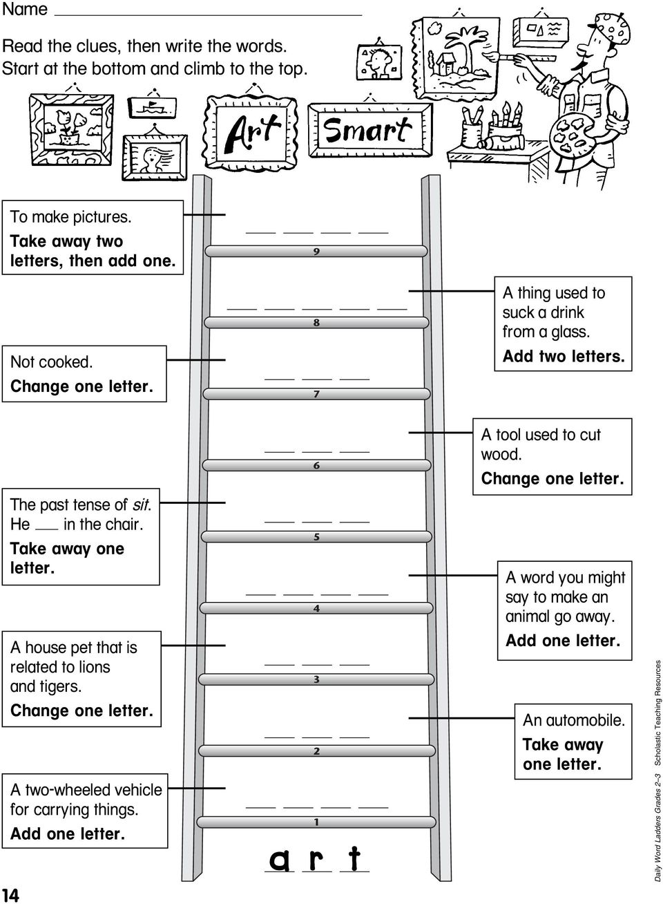 Word Ladder Template Printable