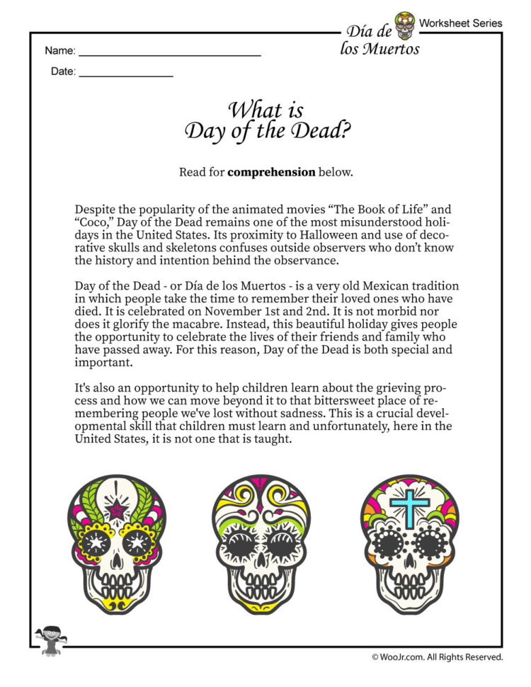 Dia De Los Muertos Worksheet Db excel