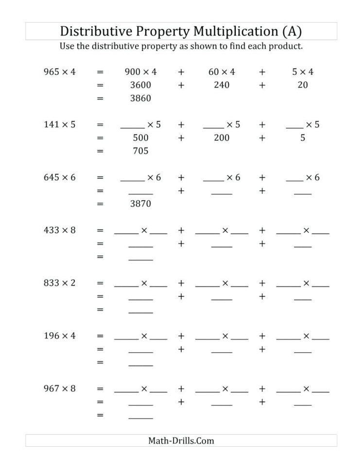 What Is The Distributive Property Of Multiplication