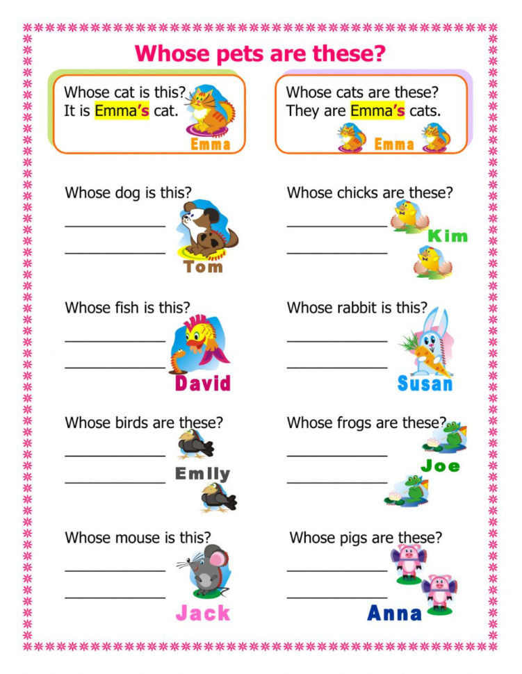 Whose Pets Are These  Interactive Worksheet
