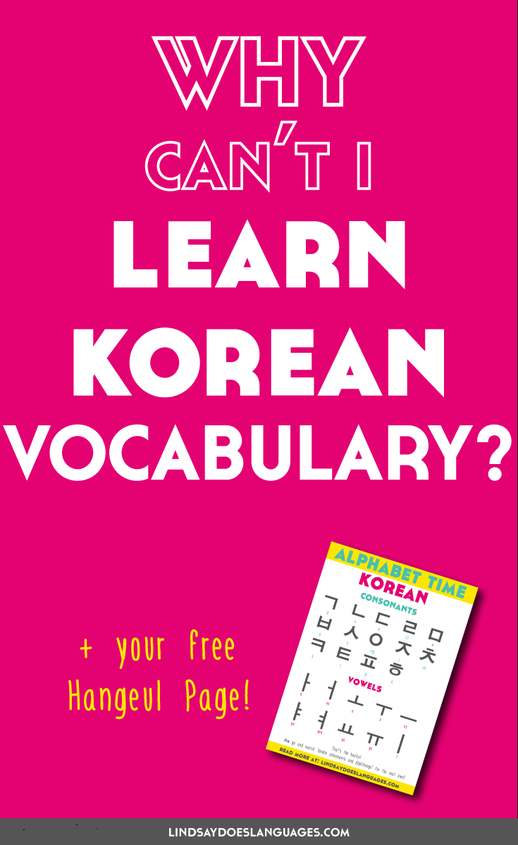 Why Can't I Learn Korean Vocabulary  What I'm Doing To