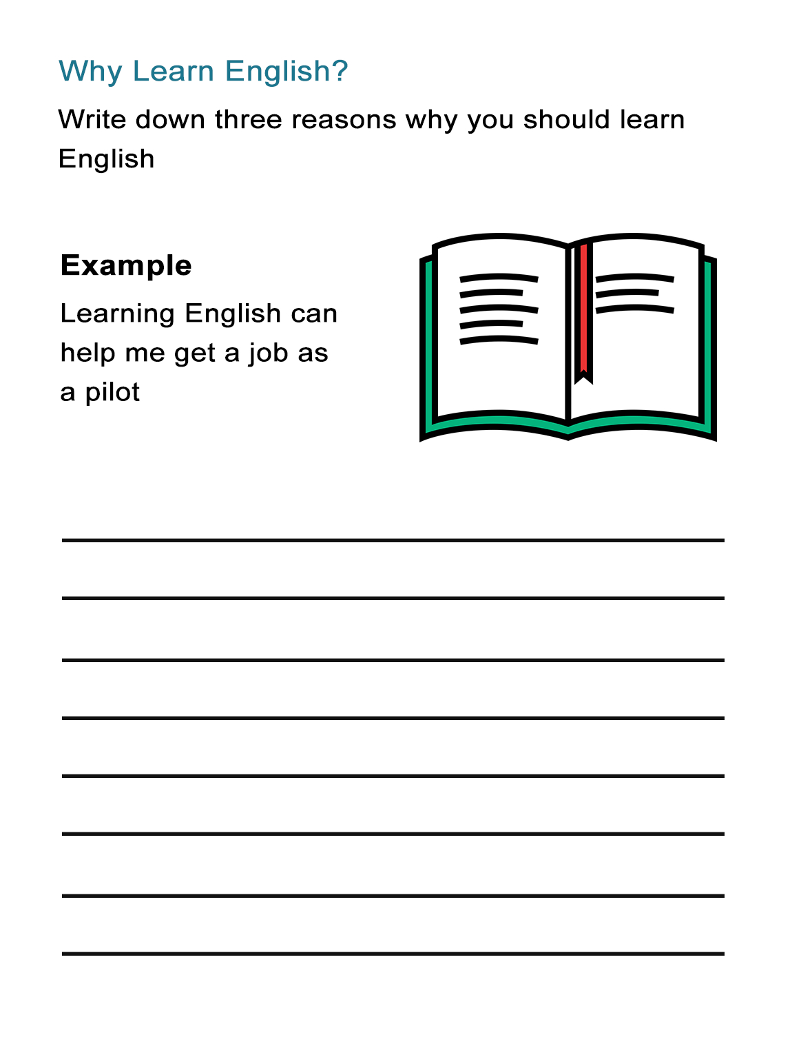 Why Learn English Worksheet On The Benefits Of Learning