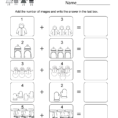 Winter Math Worksheet  Free Kindergarten Seasonal Worksheet