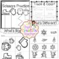 Winter Tracing Worksheets  Printable Coloring Page For Kids