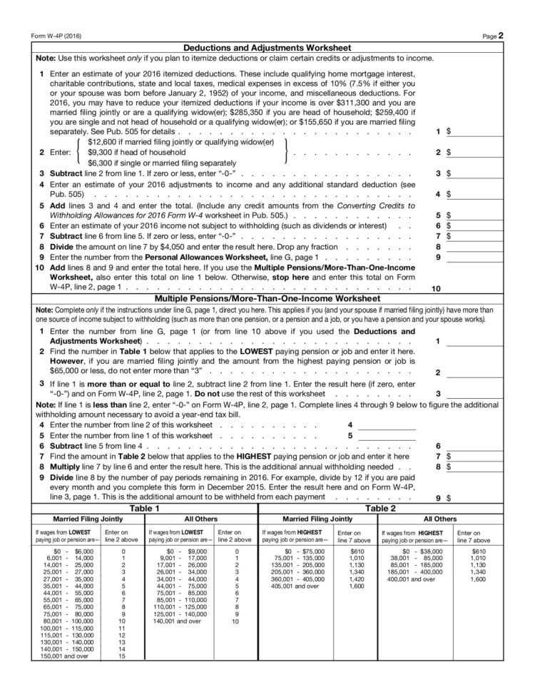 Withholding Certificate For Pension Or Annuity Payments — Db-excel.com