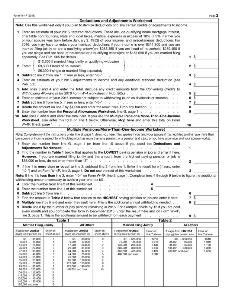 Withholding Certificate For Pension Or Annuity Payments — db-excel.com