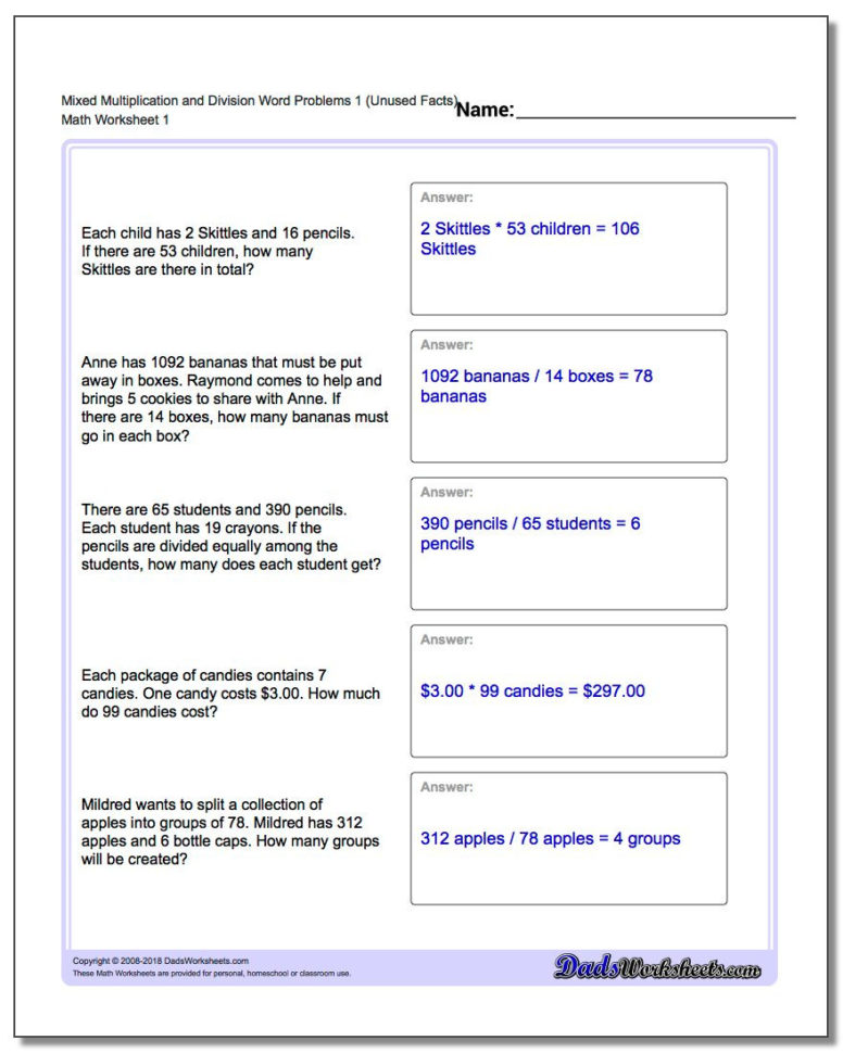 Word Problems