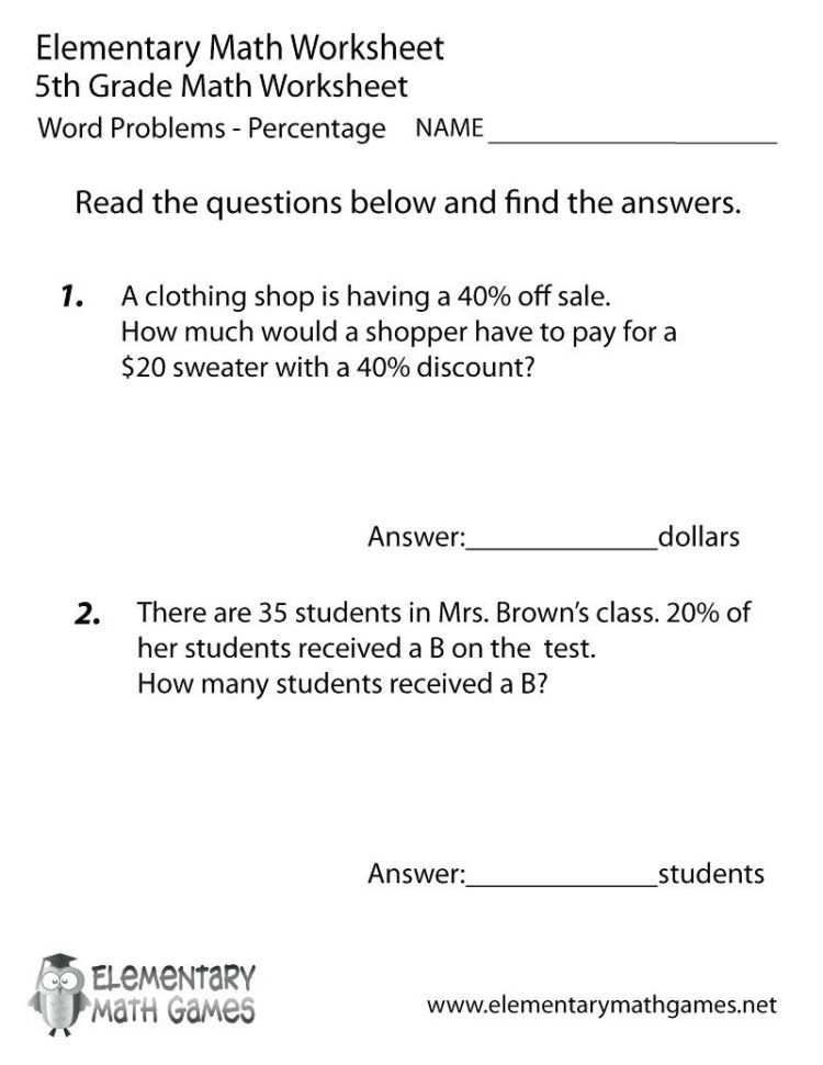 Word Problems For 7Th Grade Math Grade Math Word Problems