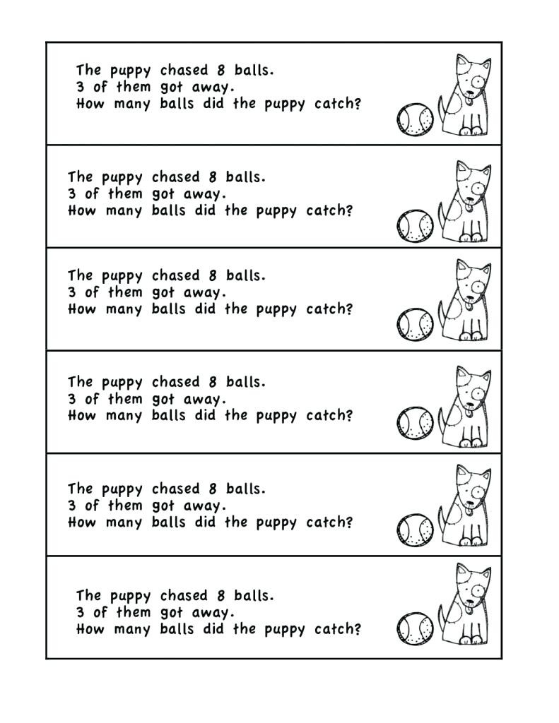 1st Grade Math Word Problems Worksheets Free
