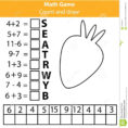 Words Puzzle Children Educational Game With Mathematics