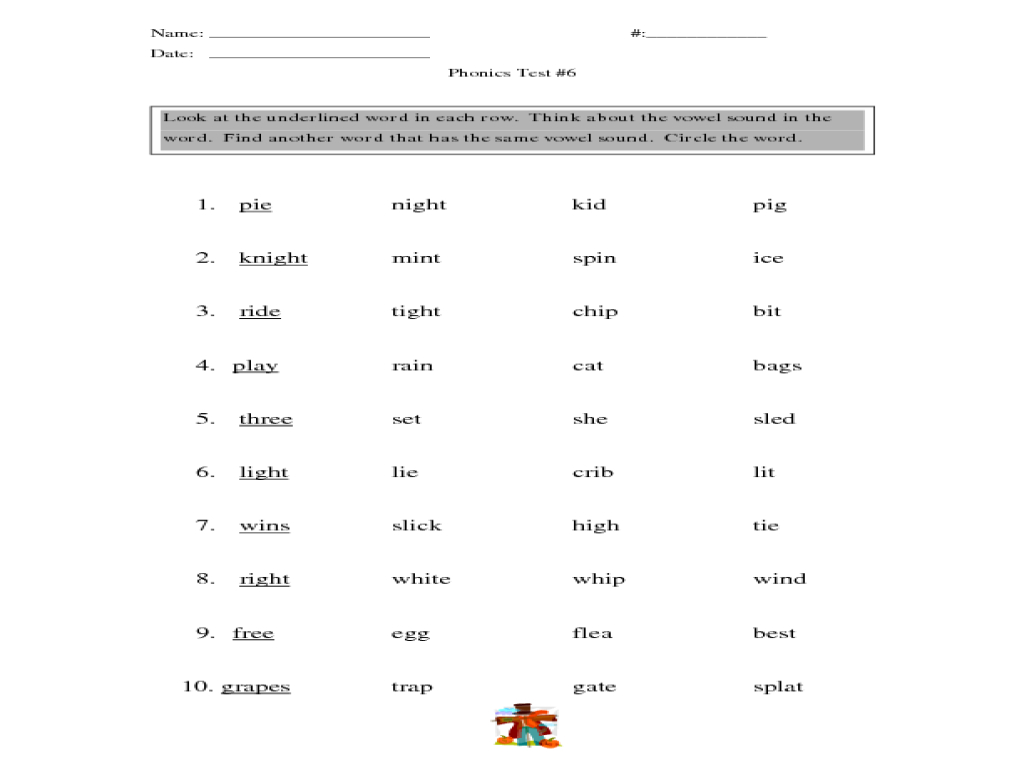 Words With The Same Vowel Sound Worksheets Short Sounds Worksheet