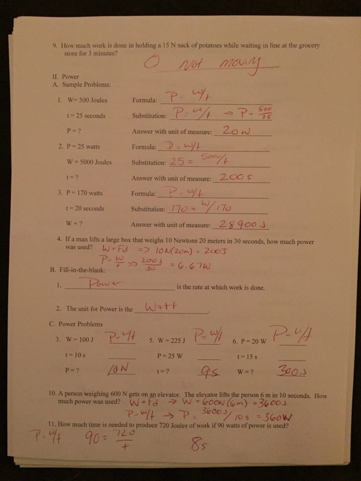 Work Power Energy  Physics