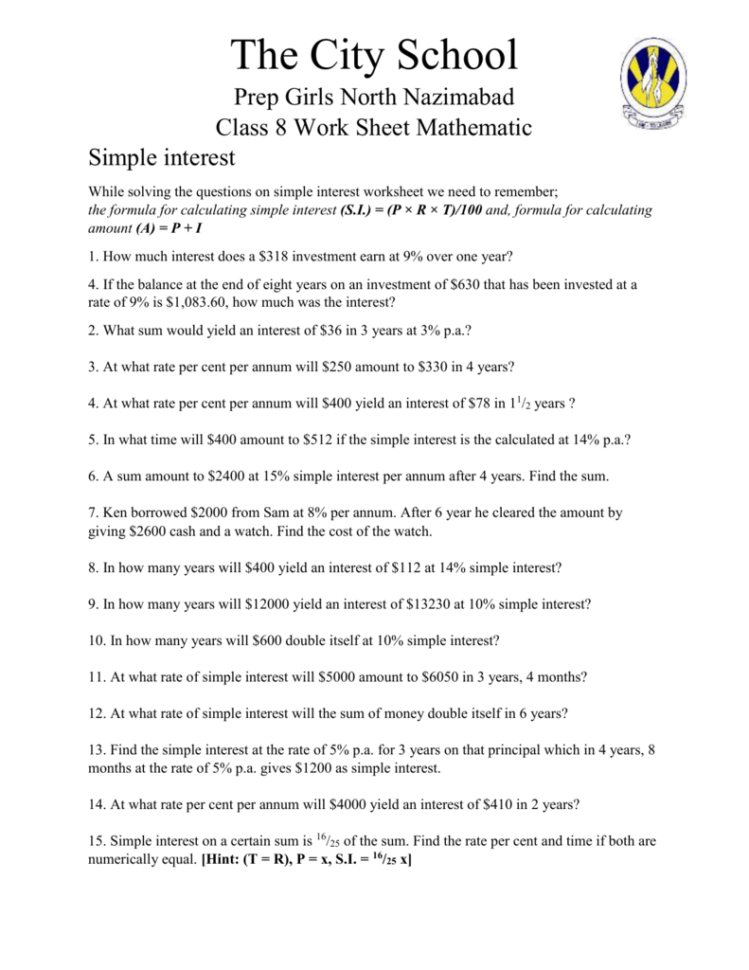 Worksheet