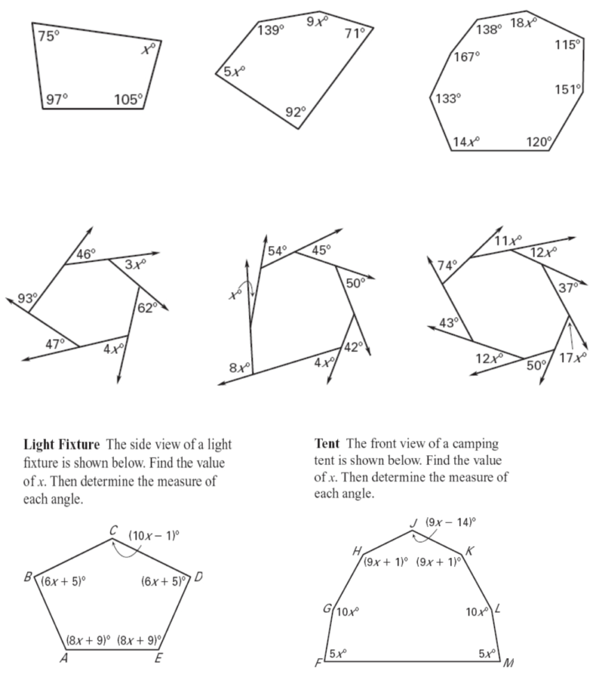 Worksheet 1 Chapter 8  Academic And Sat Math  Angle The
