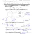 Worksheet 11  Measuring Reaction Rates