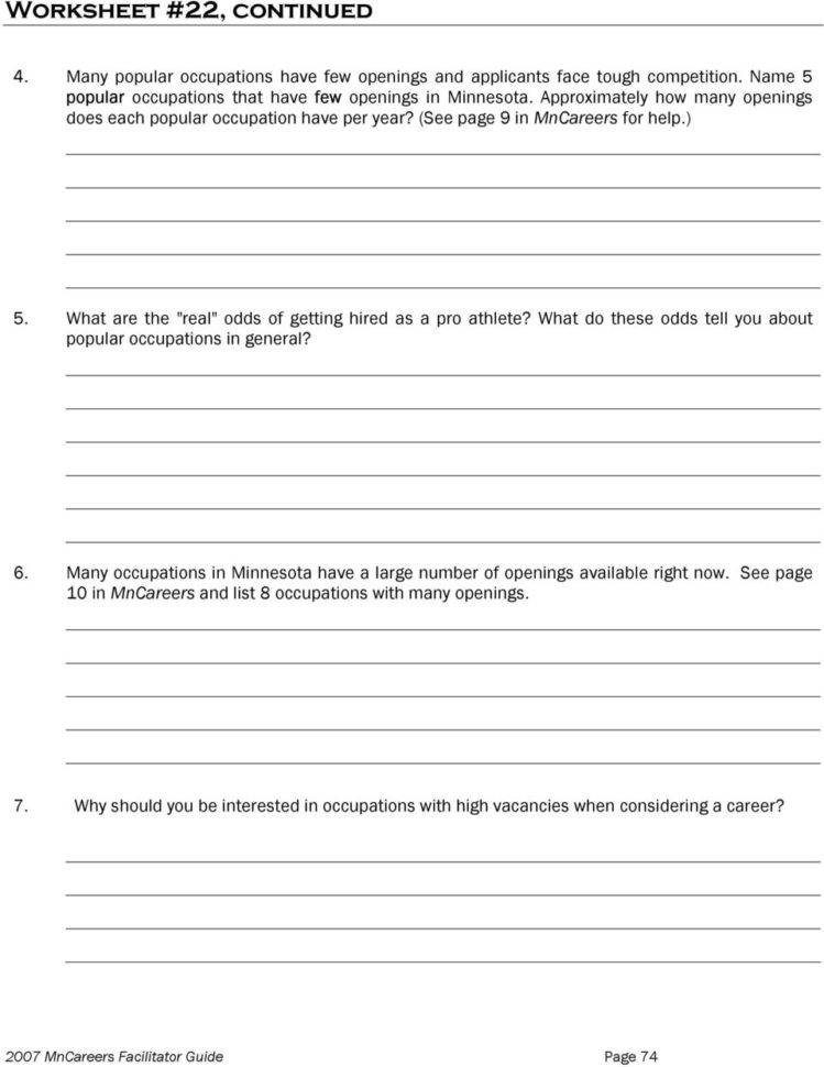 Worksheet 13 Career Planning List  Pdf Worksheet 13 Career Planning List  Pdf