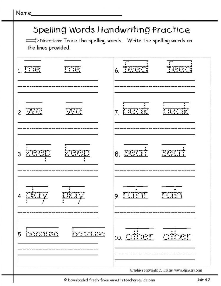 Worksheet 1St Grade Spelling Worksheets Kindergarten Sight