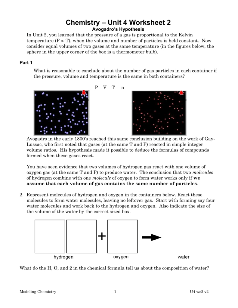 Chemistry Unit 4 Worksheet 2 Answers Db excel