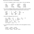 Worksheet 2 Oxidation Numbers Worksheet 2