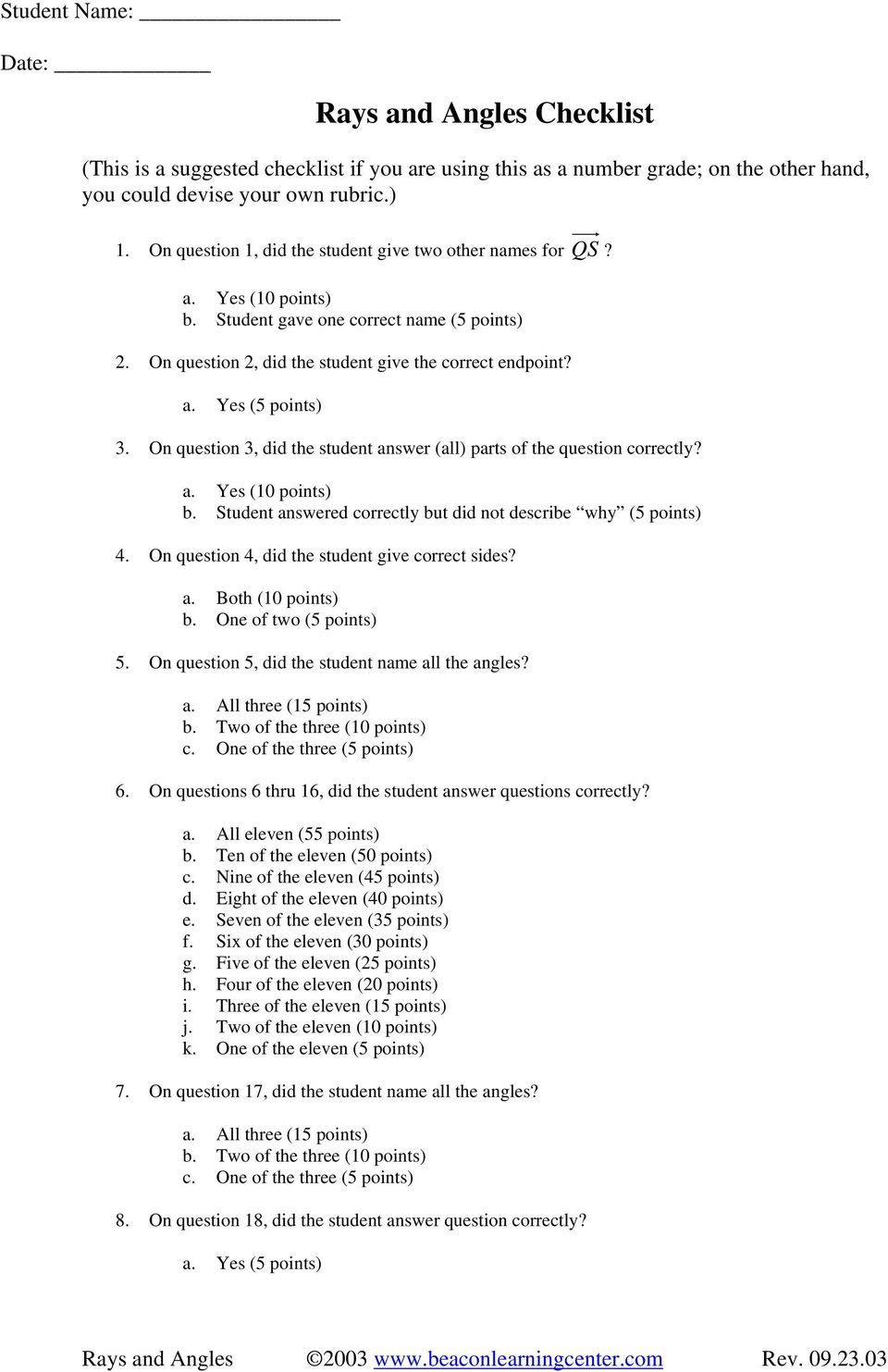Worksheet 24 Biconditional Statements Answers